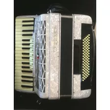 Acordeon Sanfona Gaita Cadenza 80 Baixos 37 Teclas Branca