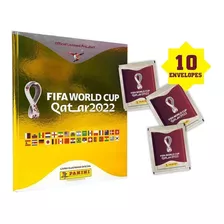 Album Copa 2022 Dourado Capa Dura + 10 Envelopes Figurinhas