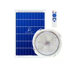 Kit Lámpara Circular + Panel Solar + Control 50w Exteriores