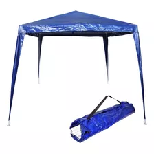 Tenda Gazebo Desmontável 2,4x2,4 Barraca Praia Azul C/ Bolsa