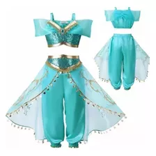 Fantasia De Menina Princesa Jasmine Infantil Luxo 