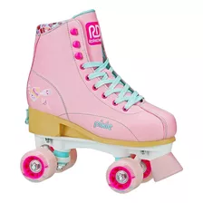 Patin Cordones Ajustable Roller Derby Pixie 35a39 Rosa Febo