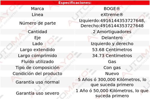 2) Amortiguadores Gas Delanteros Boge Extreme Q5 2018-2020 Foto 2