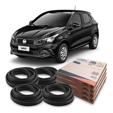 Kit Borracha 4 Portas Guarnição Fiat Argo 2017 Em Diante