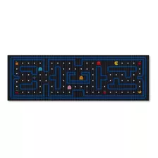 Tapete De Cozinha 1,25x0,40cm - Come Come Pac Man Cor Azul