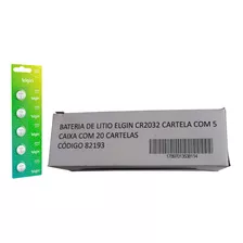 Bateria Alcalina Cr2032 3 V Caixa 100 Un Elgin