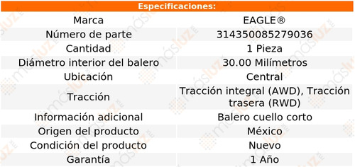 Balero Flecha Cardn Infiniti G37 3.7l 6 Cil 08/13 Eagle Foto 3