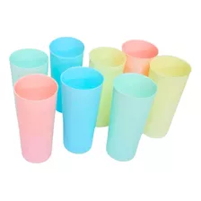 Vasos Trago Largo - Colores Pasteles Mil Ideas (20 Unid)