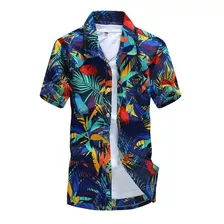 Camisas De Manga Corta Hawaianas Casuales Para Hombre