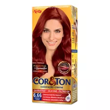 Coloração Niely Cor&ton - Tons Vermelhos - 6.66 Louro Escuro