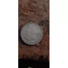 Moneda De 25 Centavos De Quetzal Con 45 Años De Antigüedad 