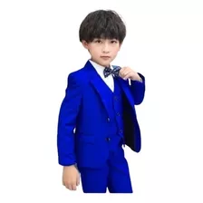 Terno Infantil Preto Completo Blazer+ Calça+ Colete+ Frete