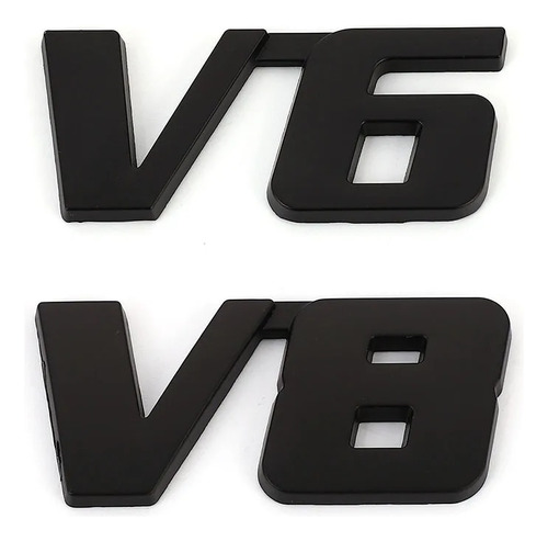 3d Metal V6 V8 Trunk Badge Sticker Para Para Bmw Audi Ford Foto 3