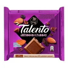 Chocolate Ao Leite Com Amêndoas E Passas Garoto Talento Pacote 85g