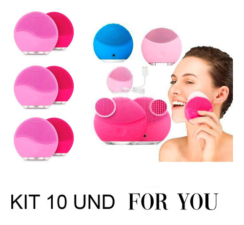 Kit 10 Esponja Eletrica Atacado Massageadora Facial Limpeza
