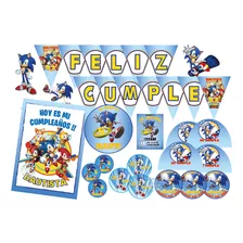 Kit Imprimible Cumple Sonic, Personalizado.