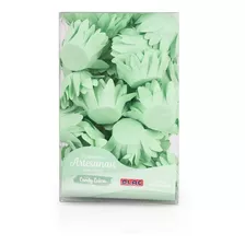 Forminhas Para Doces Verde Candy Flor De Lótus 40 Unidades