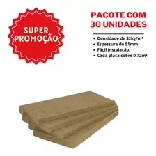 Kit 30 Lã Rocha Isolamento Acústica Térmico 1,20x60 Oferta