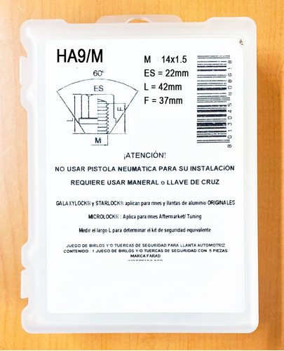 Tuercas Seguridad 14 X 1.5 Mm Gmc Acadia 2006-2024 Ha9m Foto 5