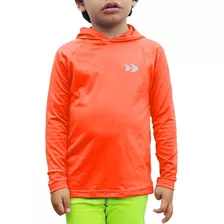 Playera Manga Larga Con Gorro Licra Deportiva Para Niño(a)