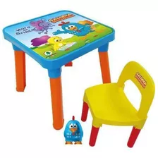 Mesa Mesinha Infantil De Desenhar Cadeira Galinha Pintadinha Cor Colorido