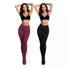 Set 2 Mallones Térmicos Mujer Stretch Leggins Mayon Mallas