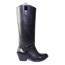 Bota Texana Desmontable 2 En 1 Mujer Eco Cuero Caña Alta.