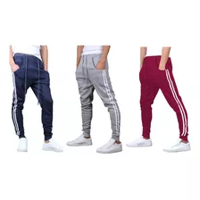 Kit 3 Calças Moleton Skinny Slim Sport Luxo -oferta Atacado