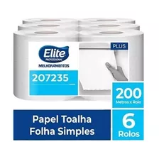 Papel Toalha Bobina 6 Rolos Elite