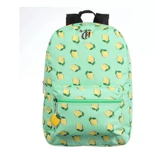 Mochila Dmw Juvenil Capricho Lemon Cor Verde Desenho Do Tecido Liso