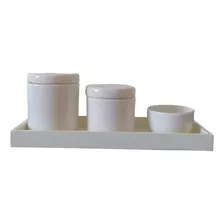 Kit Higiene Bebê Porcelana Branco