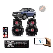 Kit Rádio + 4 Alto Falantes Fiat Uno - 91 Até 13