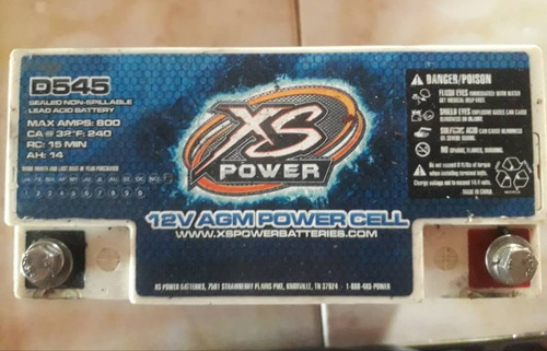 Batería Gell Xs Power 12 Ah14 Max Amps 800
