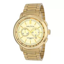 Relogio De Pulso Nautica N23600g Masculino Aço Inox Dourado