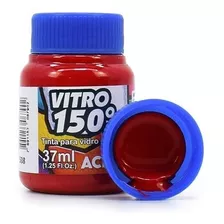 Tinta Acrilex 150° De Vitro, 37 Ml, Color 508, Rojo Escarlata