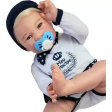 Bebê Reborn Menino Realista Loiro + Acessórios