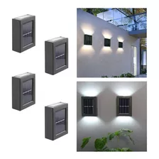 4pcs Exterior Impermeável Jardim Lâmpada De Parede Solar