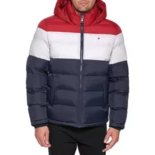 Casaca Tommy Hilfiger Hombre Capucha Colorway Talla S Nuevo