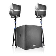 Sistema Audio Profesional 3 Vías Clase D Tubalcain Steelpro Color Negro