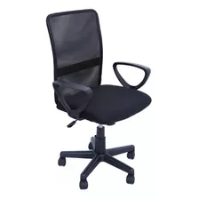 Cadeira P/ Home Office Telada Preta Giratória C/ Rodinhas