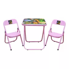 Conjunto De Mesa Infantil Utilaço C/2 Cadeiras Rosa 003