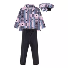 Conjunto Infantil Inverno Casaco E Boina Para Menina