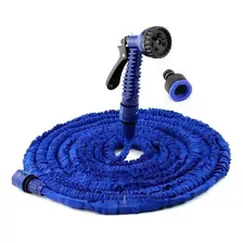 Manguera Mágic Hose 50 Expansion Riego 5 -10m Y Hasta 15m Maximo (segun La Presion) Color Azul Electrico,