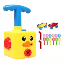 Torre Bombin Lanzador Inflador Globos Autos Juego Niño Niña Color Amarillo