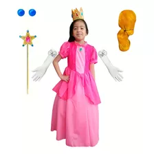 Vestido Disfraz Cosplay Princesa Peach Duranzo Mario Bros
