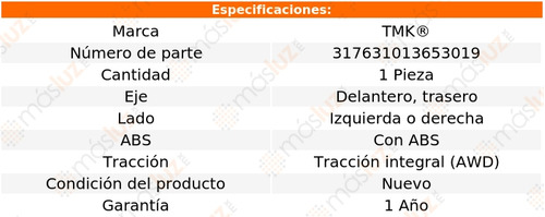 1- Maza Delantera O Trasera Izq/der S8 V10 5.2l 07/10 Tmk Foto 2