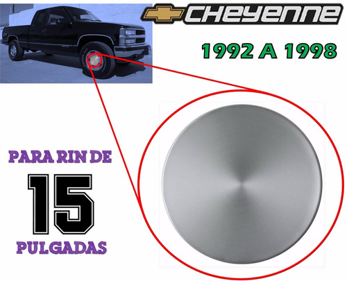 92-98 Chevrolet Cheyenne Juego De 4 Tapones Rin 15 Pulgadas Foto 4
