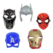 Mascara Pantera Negra, Thor, H. Aranha, Cap. America, H. Fer