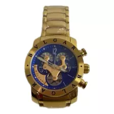 Relógio Bvlgari Hybrid Dourado/ Azul