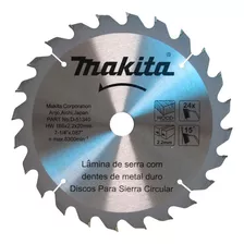 Disco De Serra Metal Duro 185 X 20 Mm 24 Dentes Makita